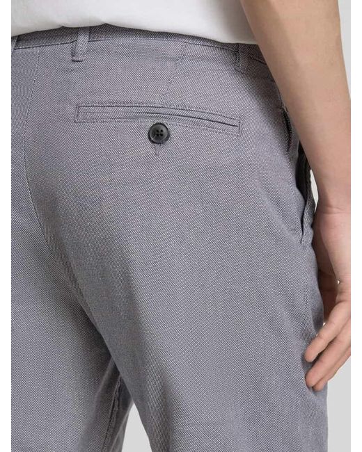 SELECTED Slim Fit Shorts mit Strukturmuster Modell 'LUTON' in Gray für Herren