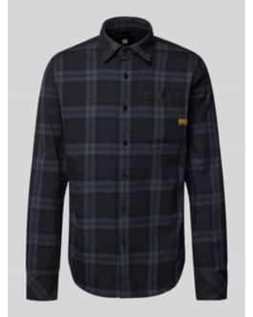 G-Star Slim Fit Vrijetijdsoverhemd Met Kentkraag, Model 'Bristum 2.0' in het Blue voor heren