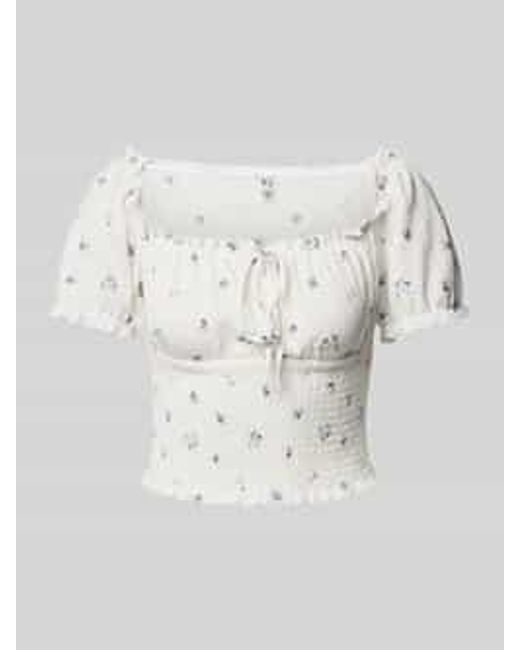 ONLY Regular Fit Top Met All-over Motief in het White