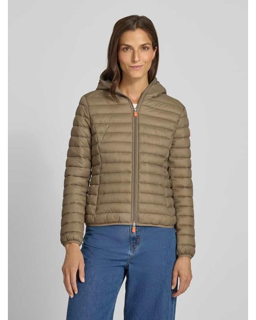 Save The Duck Green Steppjacke mit Zweiwege-Reißverschluss Modell 'DAISY'