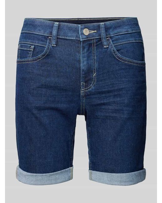 Tom Tailor Blue Slim Fit Jeansbermudas im 5-Pocket-Design
