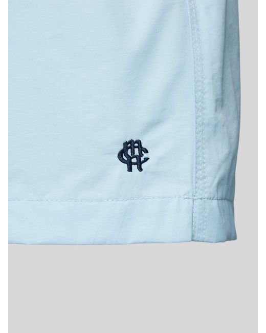 Mcneal Relaxed Fit Zwembroek Met Logostitching in het Blue voor heren