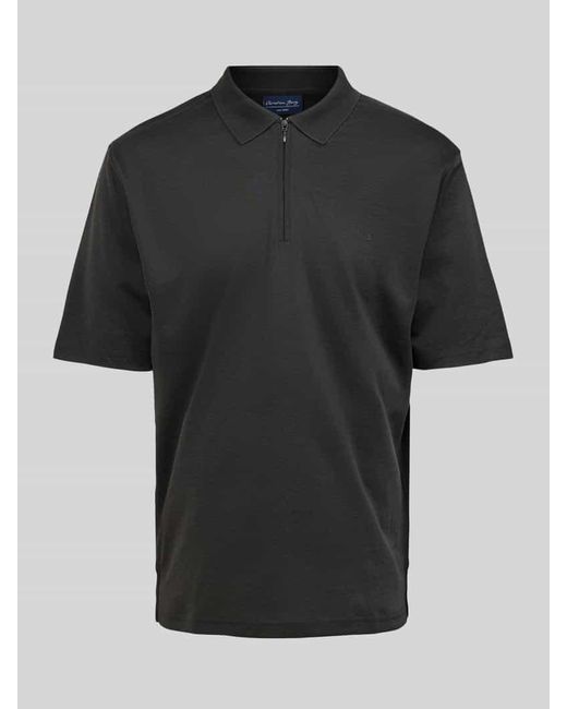Christian Berg Men Regular Fit Poloshirt mit Logo-Stitching in Black für Herren