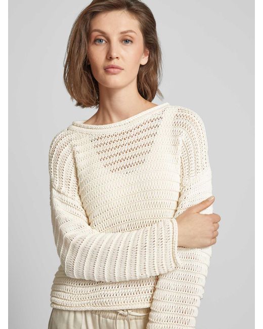 Stefanel Gebreide Pullover Met Ronde Hals in het Natural