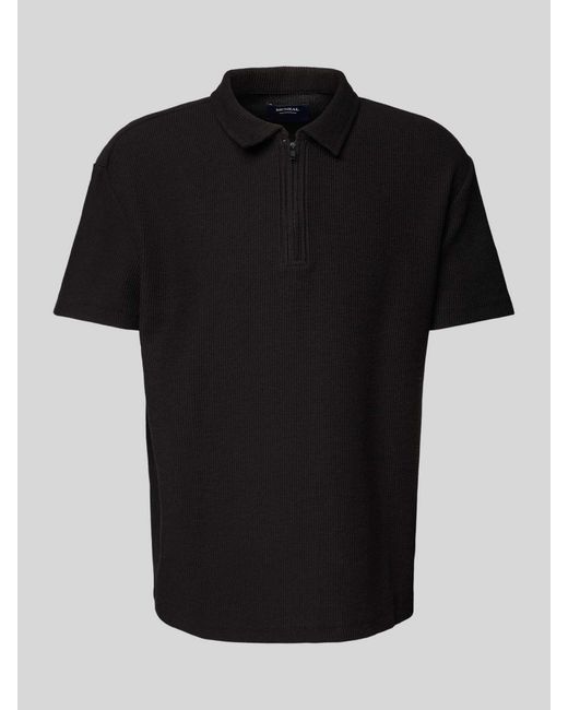 Mcneal Regular Fit Poloshirt Met Ritssluiting in het Black voor heren