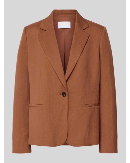 Jake*s Regular Fit Blazer Met Paspelzakken in het Brown