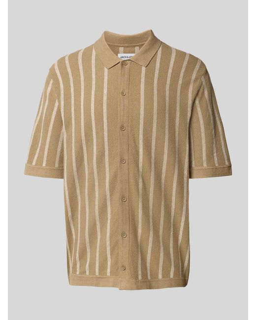 Jack & Jones Vrijetijdsoverhemd Met Knoopsluiting in het Natural voor heren