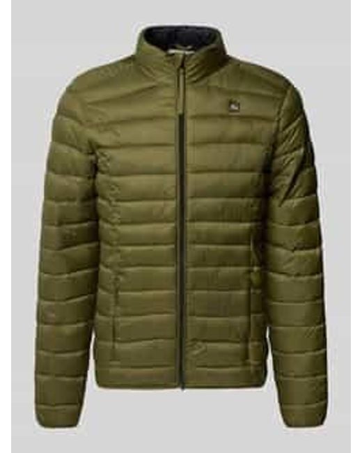 Blend Gewatteerd Jack Met Opstaande Kraag, Model 'Romsey' in het Green voor heren