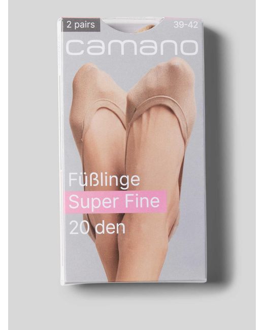 Camano White Füßlinge mit elastischem Bund im 2er-Pack