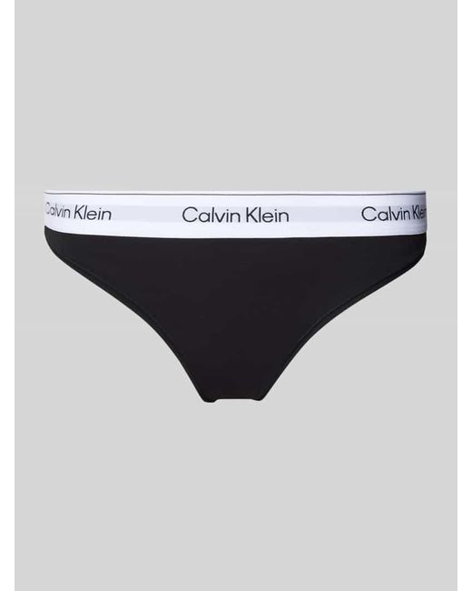 Calvin Klein Blue String mit elastischem Logo-Bund