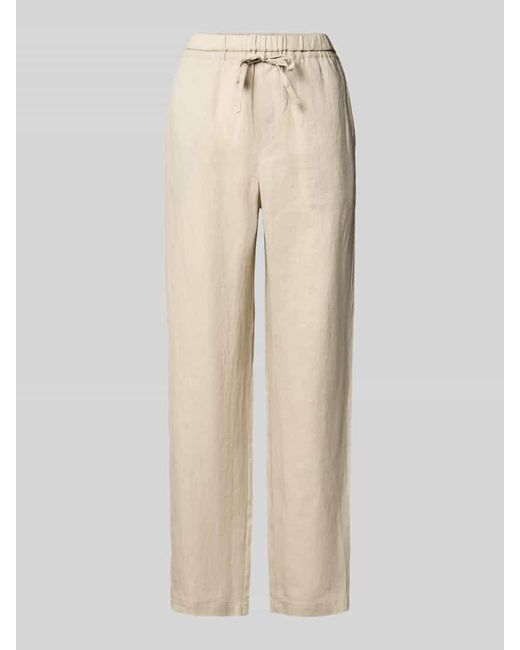 Ecoalf Natural Regular Fit Leinenhose mit Tunnelzug Modell 'INDIALF'