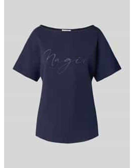 Christian Berg Women Sweatshirt Met Halflange Mouwen in het Blue