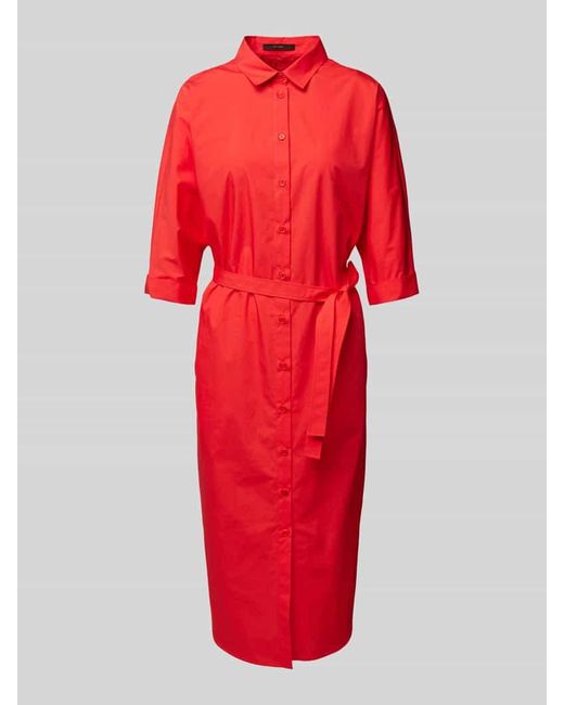 Windsor. Red Midikleid mit Bindegürtel