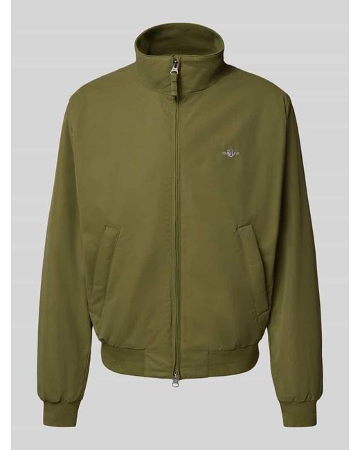 Gant Jacke mit Stehkragen und Label-Stitching in Green für Herren