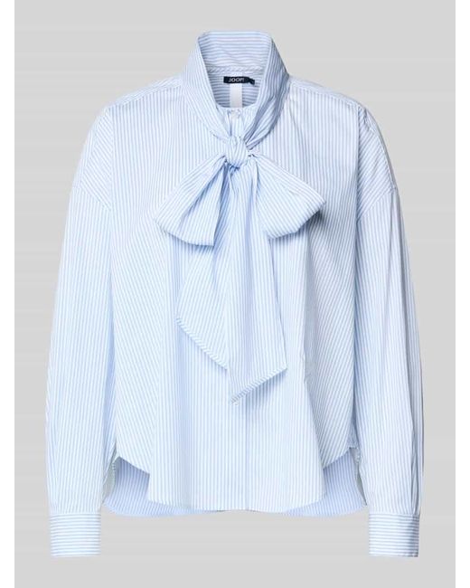 Joop! Blue Regular Fit Schluppenbluse mit Stitching Modell 'BENINA'