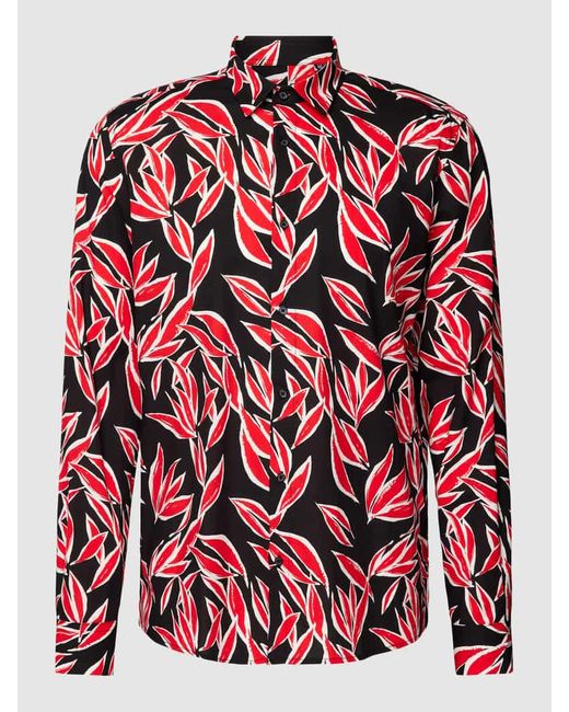 Antony Morato Straight Fit Freizeithemd mit Allover-Muster in Red für Herren
