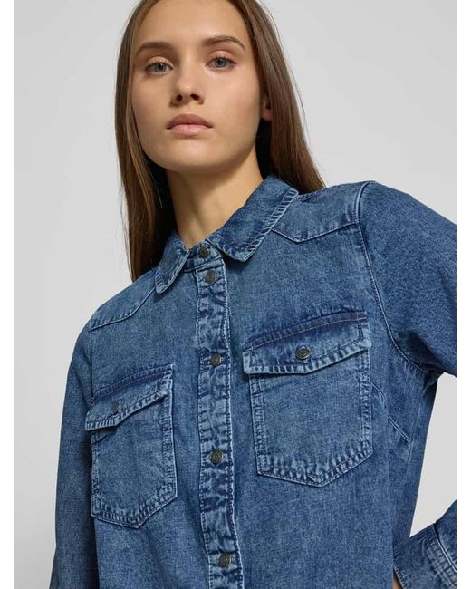 Noisy May Blue Jeanskleid mit Brusttaschen Modell 'NEW SIGNE'