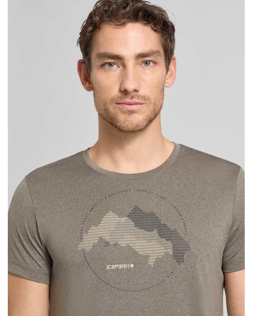 Icepeak T-Shirts in het Gray voor heren