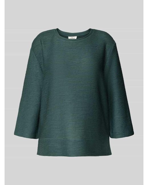 S.oliver Green Relaxed Fit Sweatshirt mit Strukturmuster