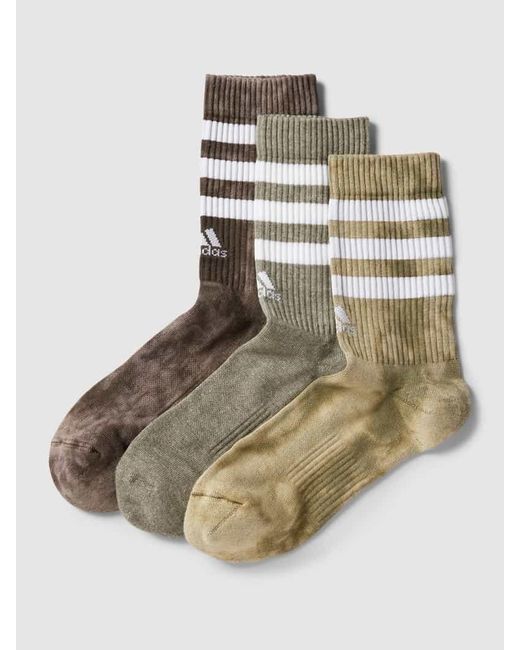 Adidas Natural Socken mit Kontraststreifen im 3er-Pack