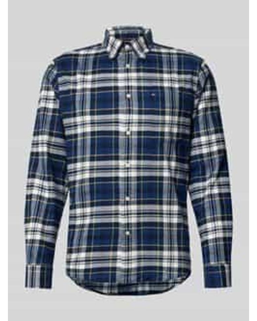 Tommy Hilfiger Regular Fit Flanellen Overhemd Van Puur Katoen in het Blue voor heren