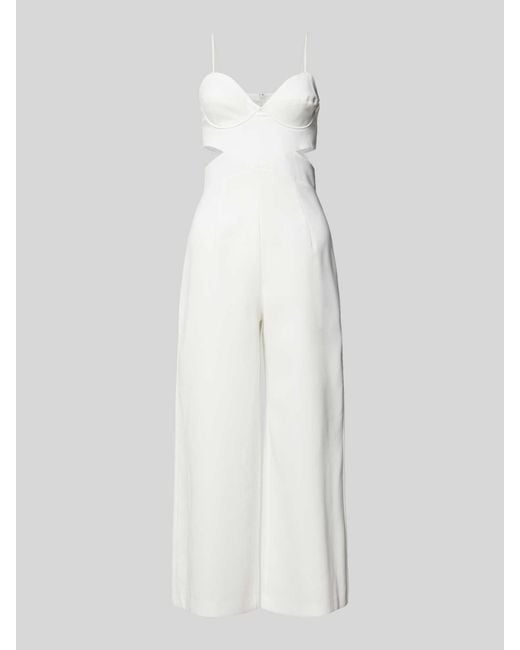 Mango White Jumpsuit mit Cut Outs Modell 'TYNA'