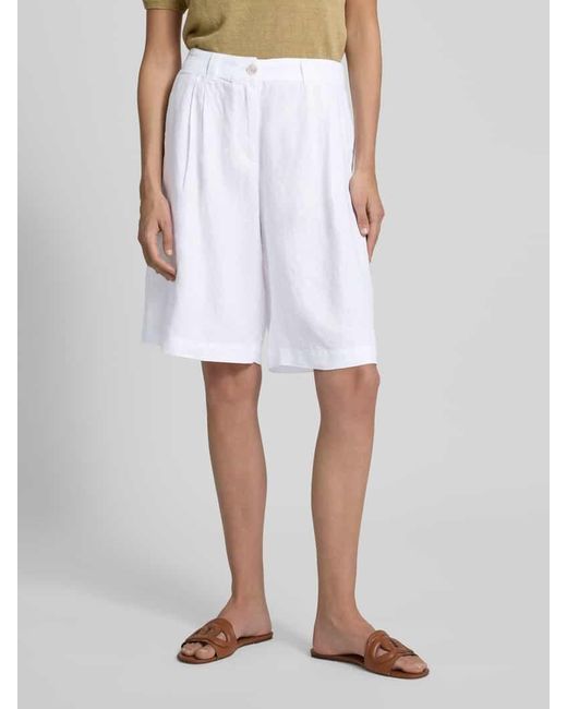 Christian Berg Women White Bermudas mit französischen Eingrifftaschen