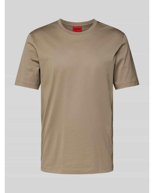HUGO T-Shirt mit Rundhalsausschnitt Modell 'Dimerstee' in Natural für Herren