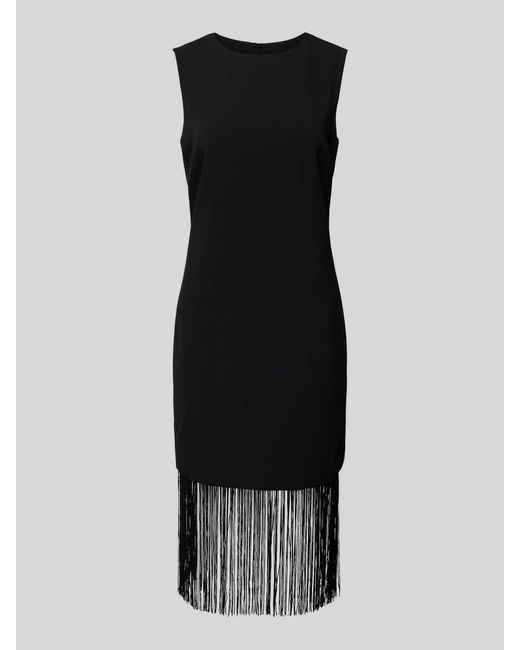 Stefanel Mini-jurk Met Franjes in het Black