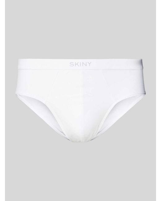 SKINY Slip mit Label-Print in White für Herren