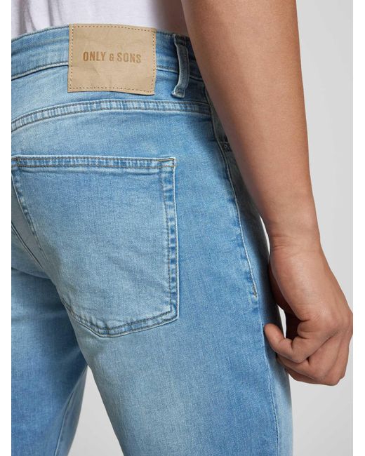 Only & Sons Regular Fit Jeans in het Blue voor heren