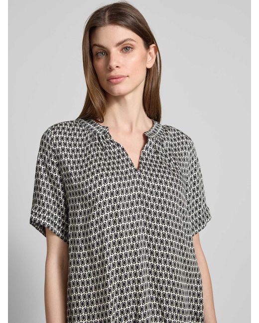 Smith & Soul Blouseshirt Van Viscose Met 1/2-mouwen En V-hals in het Gray