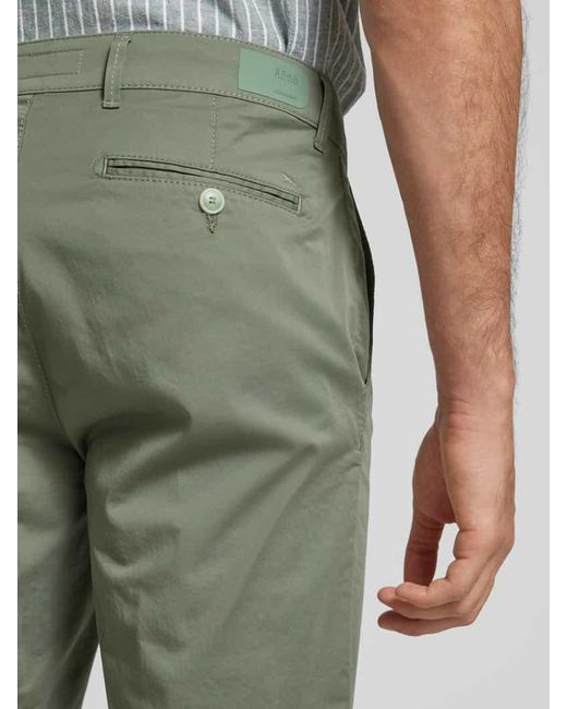 Brax Regular Fit Chino-Shorts mit Gesäßtaschen Modell 'BOZEN' in Green für Herren