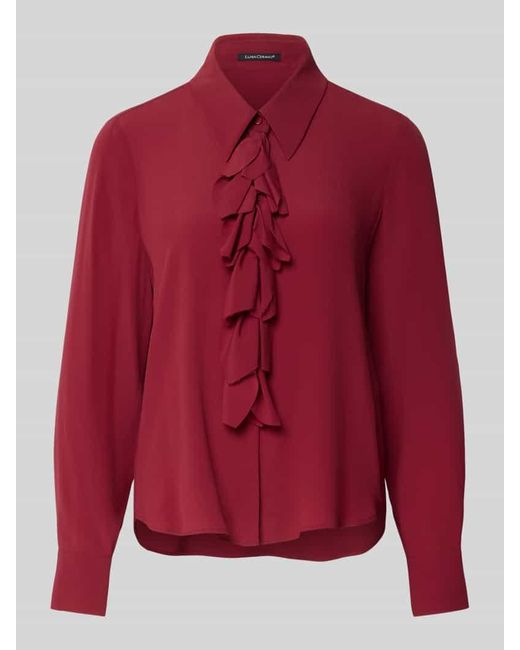 Luisa Cerano Red Hemdbluse mit Seiden-Anteil