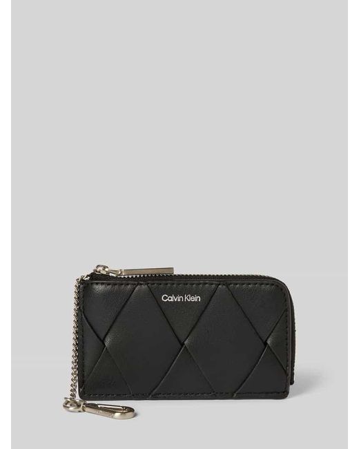 Calvin Klein Black Kartenetui in Leder-Optik