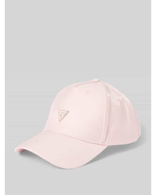 Guess Pink Basecap mit Label-Applikation