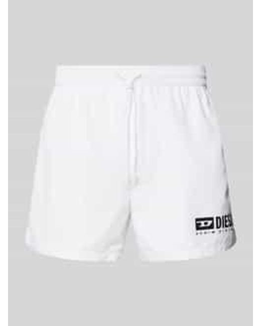 DIESEL Zwembroek Met Labelprint in het White voor heren