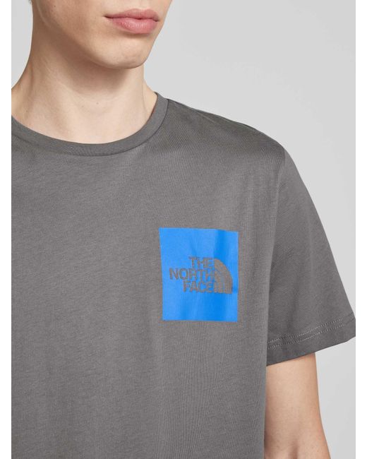 The North Face T-shirt Met Labelprint in het Gray voor heren