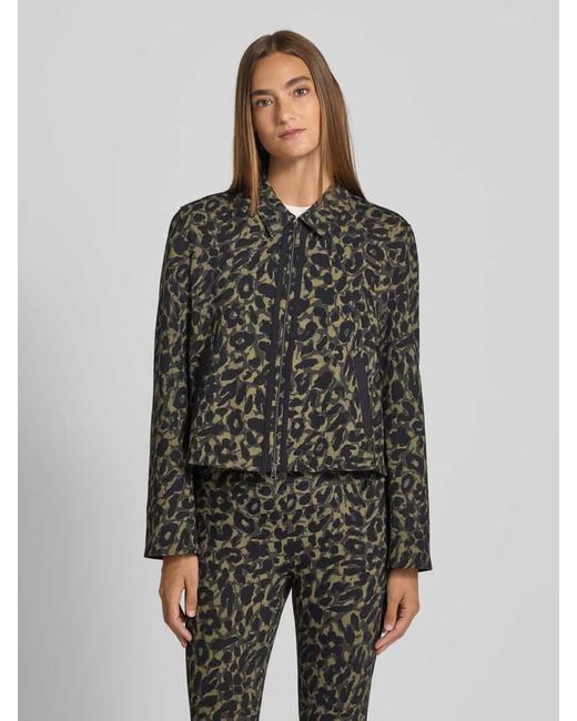 Marc Cain Black Regular Fit Blazer mit Reißverschluss