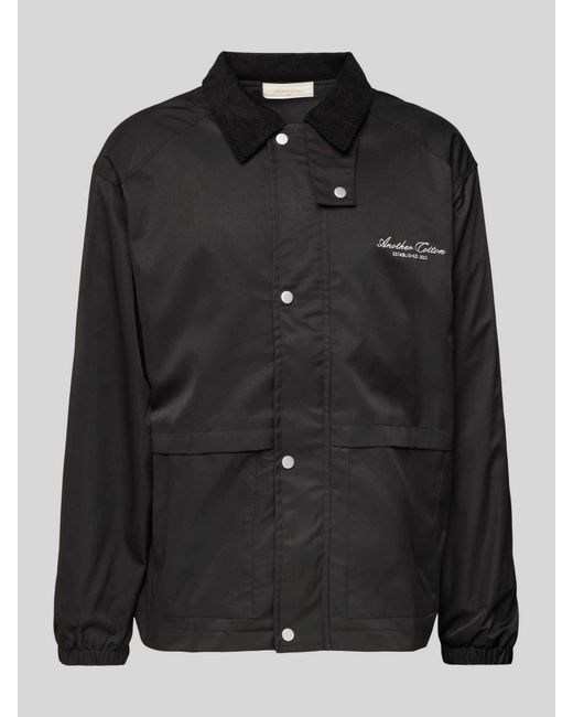Another Cotton Lab Jack Met Labelstitching in het Black voor heren
