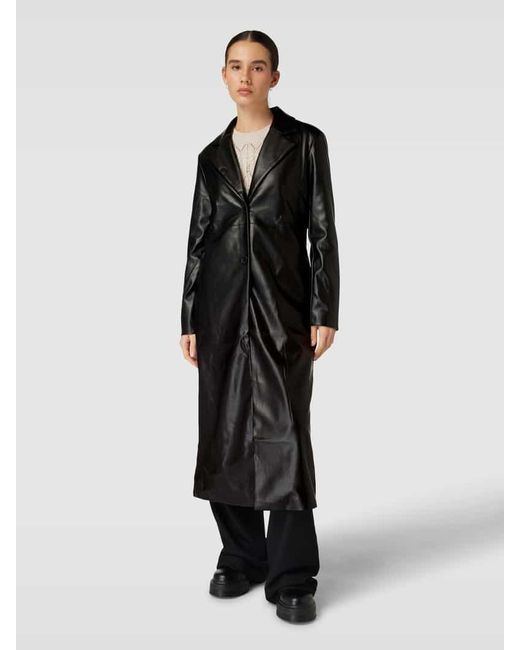 ONLY Mantel in Leder-Optik Modell 'Saramy' in Black für Herren