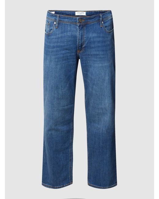Jack & Jones PLUS SIZE Jeans im 5-Pocket-Design Modell 'GLENN' in Blue für Herren