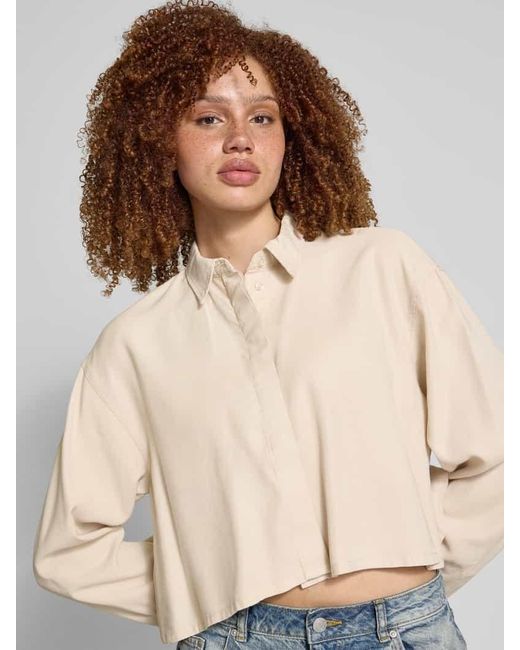 ONLY Natural Relaxed Fit Hemdbluse aus Viskose-Mix Modell 'LARIS'