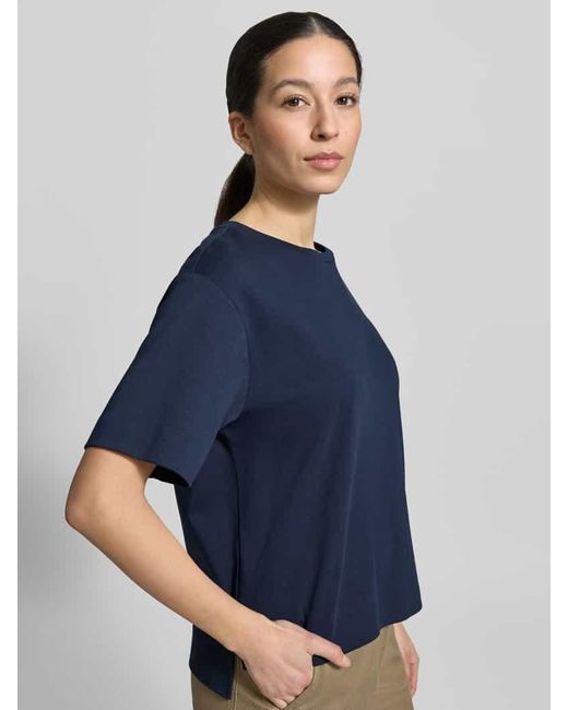 Weekend by Maxmara Blue Regular Fit T-Shirt aus reiner Baumwolle Modell 'MULTID'