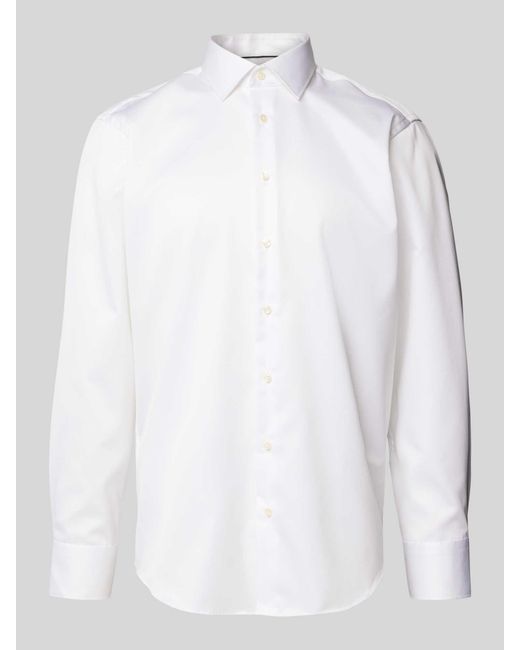 Christian Berg Men Regular Fit Zakelijk Overhemd Met Kentkraag in het White voor heren