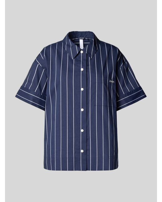 Joop! Overhemdblouse Met Knoopsluiting in het Blue
