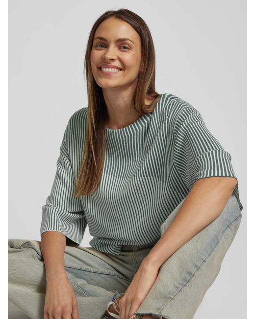 Tom Tailor Oversized Gebreide Pullover Met 1/2-Mouwen in het Green