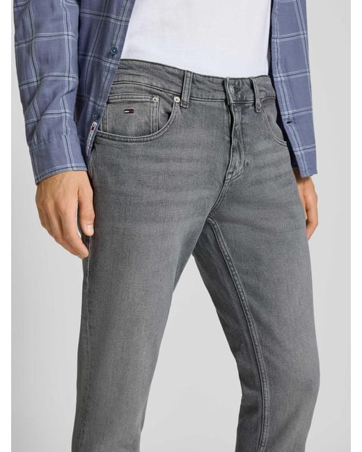 Tommy Hilfiger Slim Fit Jeans Van Katoenmix in het Gray voor heren