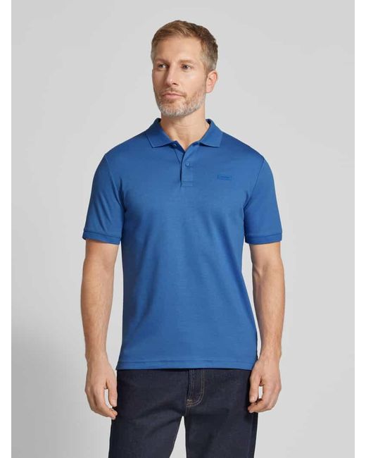 Calvin Klein Regular Fit Poloshirt mit Knopfleiste in Blue für Herren