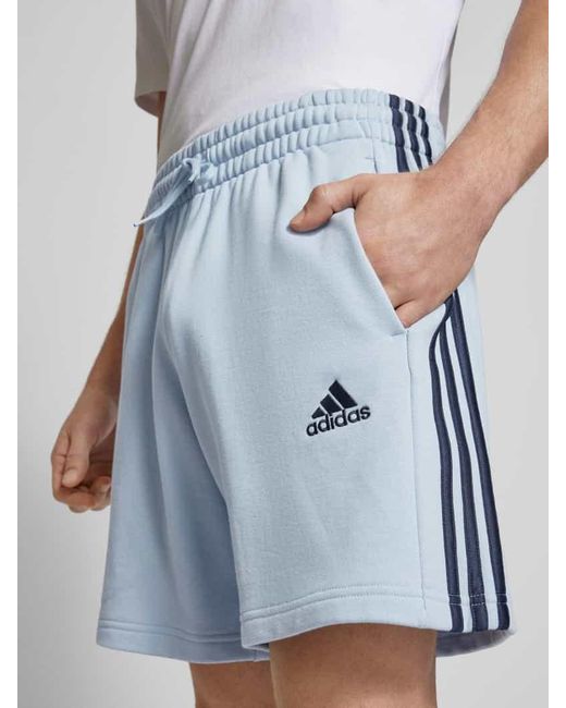 Adidas Regular Fit Sweatshorts mit Label-Stitching in Blue für Herren